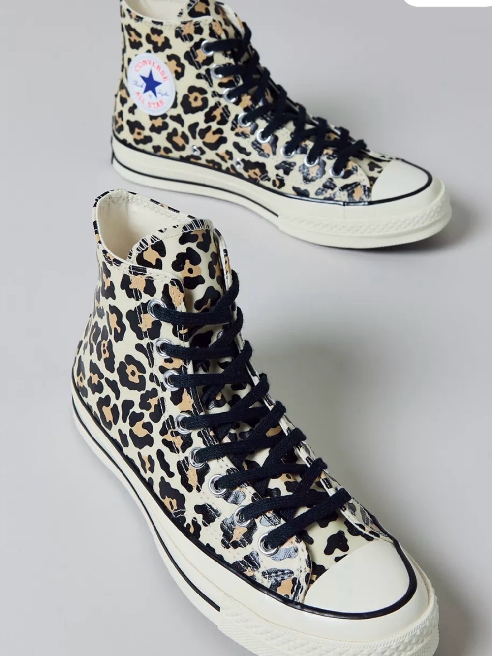 Converse Women’s Chuck 70 Glow in the Dark Leopard Print Sneakers - SZ 9.5 women